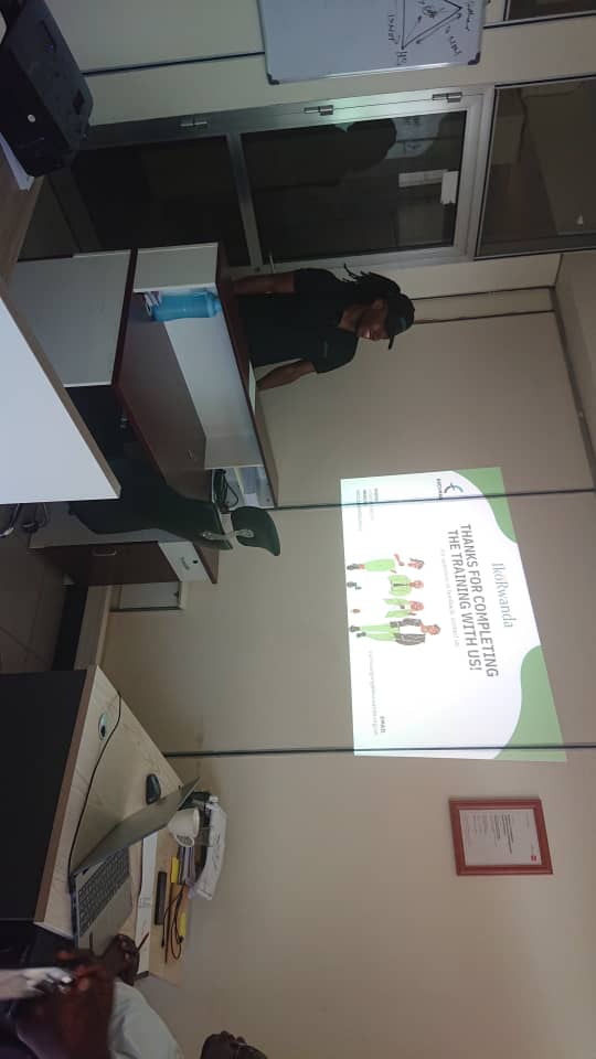 Mathias Ngong presenting at the Exci-Maa corporate training in Kigali